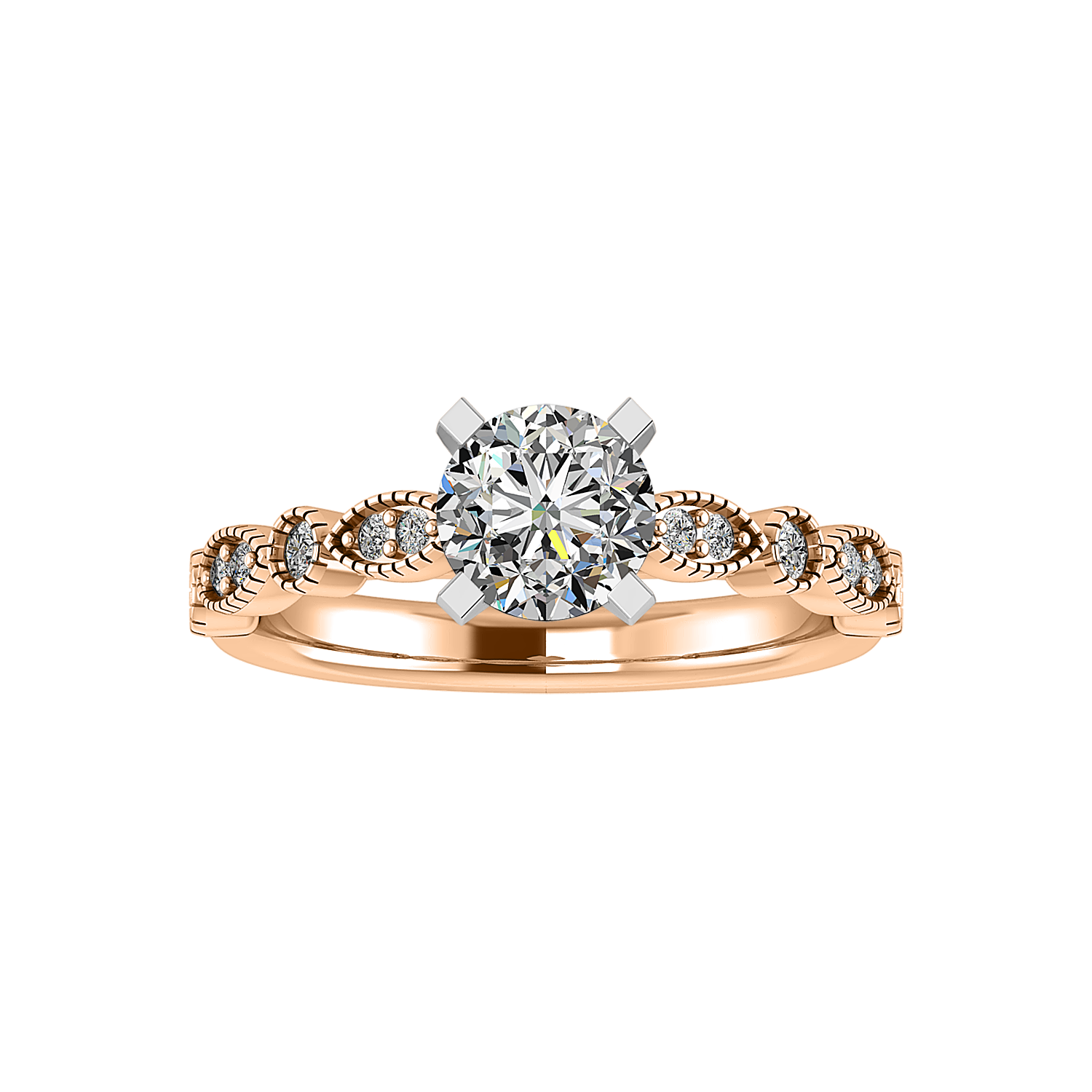 Avery Alternating MQ/RD diamond band